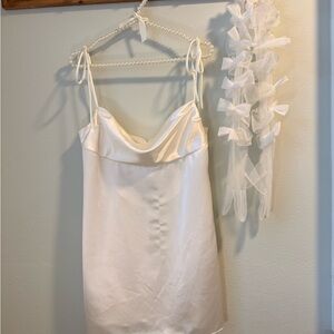 For Love And Lemons Ambre Satin Dress with Gloves Medium